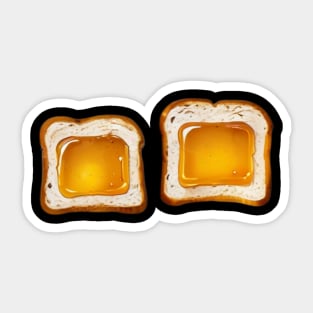 Honey Bee Toast Sandwich Bread Beekeeper Vintage Yummy Kawaii Coffee Retro Sticker